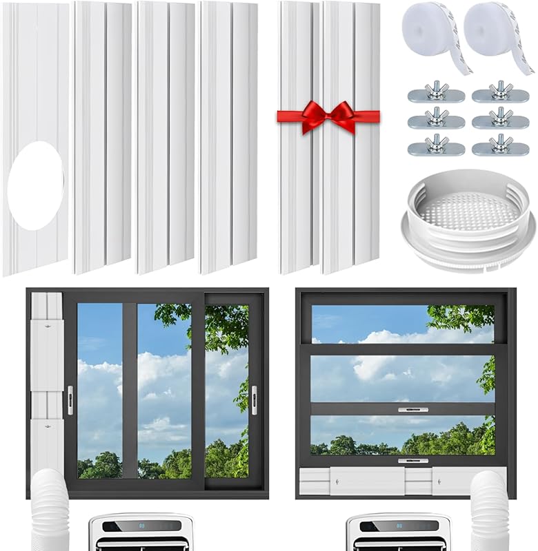 Adjustable Portable AC Window and Sliding Door Kit for 5.1/5.9-inch Ex