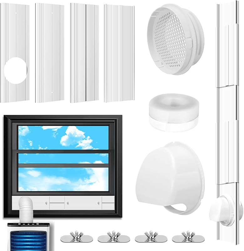Portable AC Window Vent Kit with Universal Coupler for 5.1