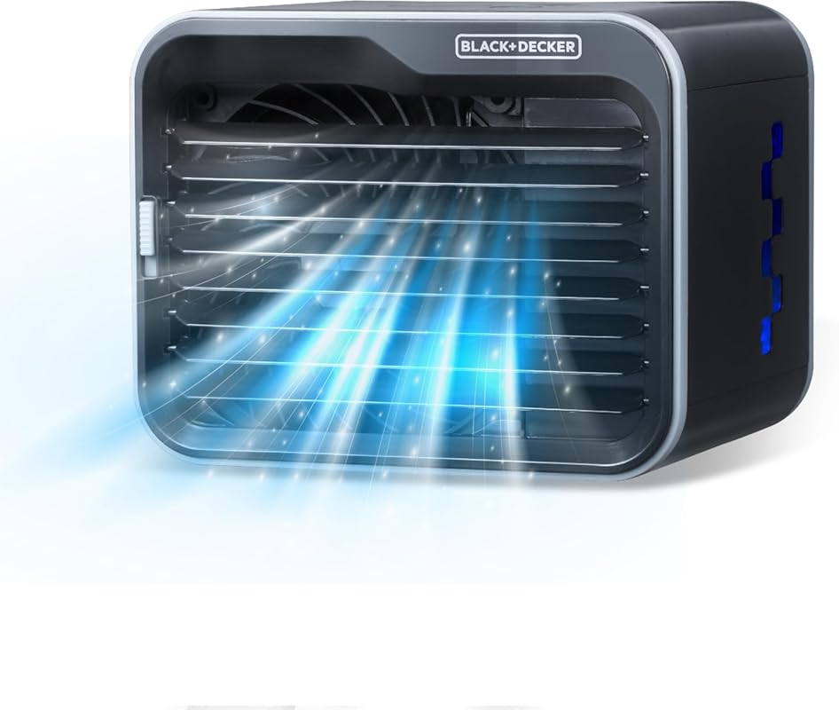 Personal Desktop Air Cooler with 3 Speeds and Water Tank for Desk or B
