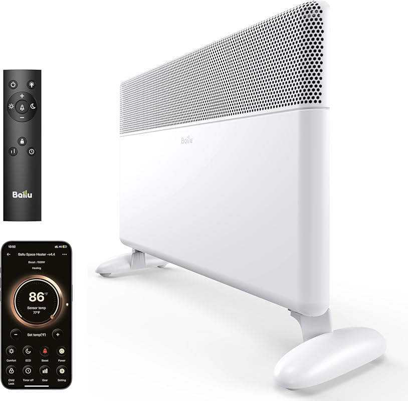 Ballu Smart WiFi Panel Heater, 1500W with App Control and Alexa Compat