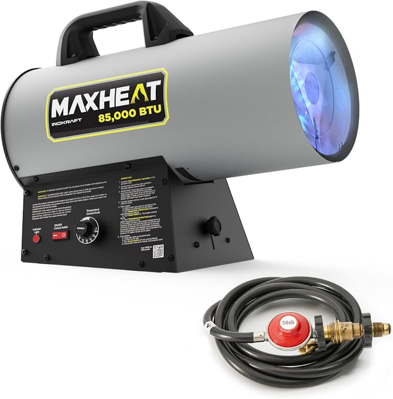 InoKraft Maxheat MH85 85,000 BTU Forced Air Propane Heater, Auto 25