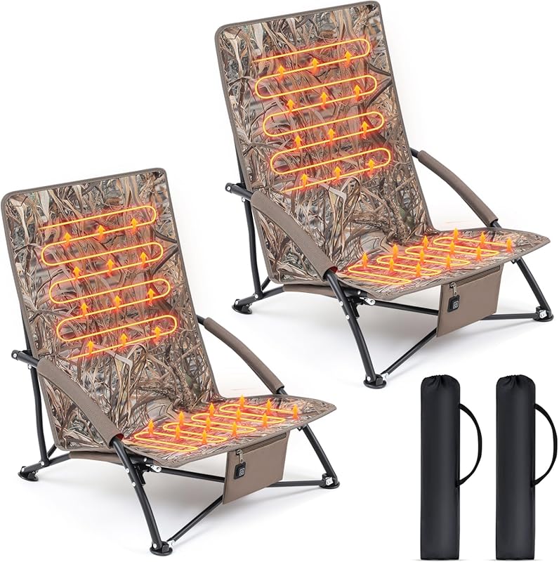 Heated Hunting Chair for Deer Blind – Foldable, 3-Mode, Includes Carry