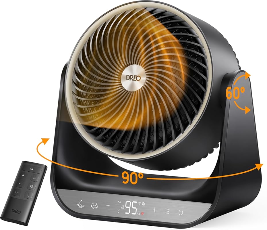 Efficient Space Heater for Old Wiring with 3D Oscillation and Long-Ran