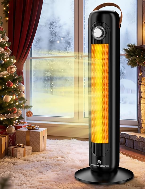 1500W PTC Ceramic Patio Heater with 4 Modes and Safety Protection for 