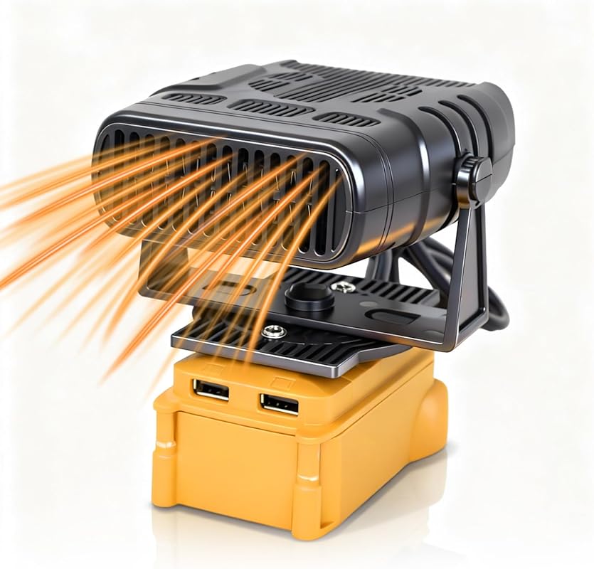 Cordless Space Heater for Deer Blind – 170W, Compatible with Dewalt 20