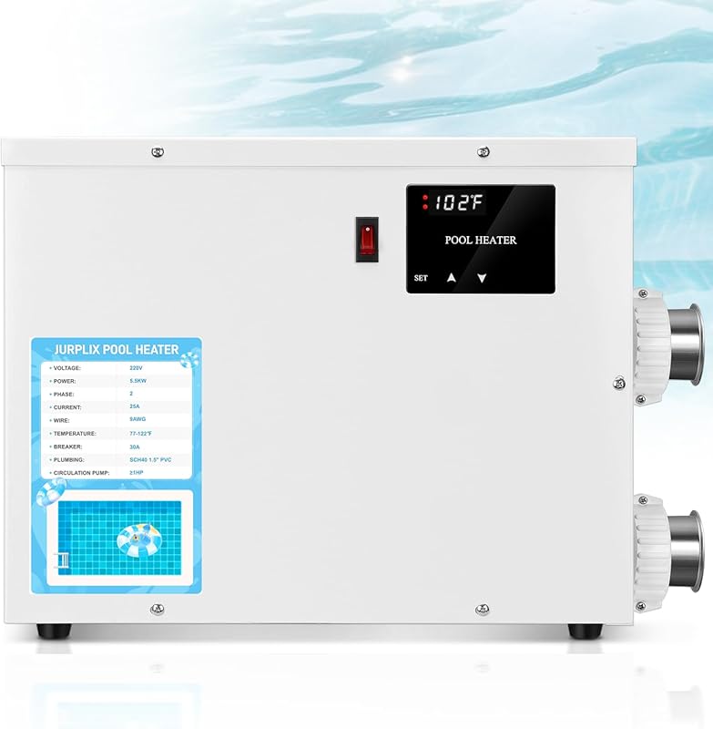 5.5KW 220V 25A Electric Pool Heater for Swimming Pool, Hot Tub & Spa H
