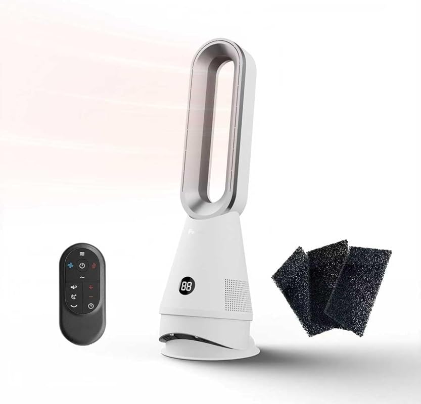 Bladeless Tower Fan with Heating, Cooling, and Oscillation for Indoor 