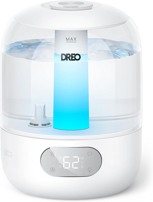 Quiet 26dB Cool Mist Humidifier for Bedroom with Night Light and 30-Ho