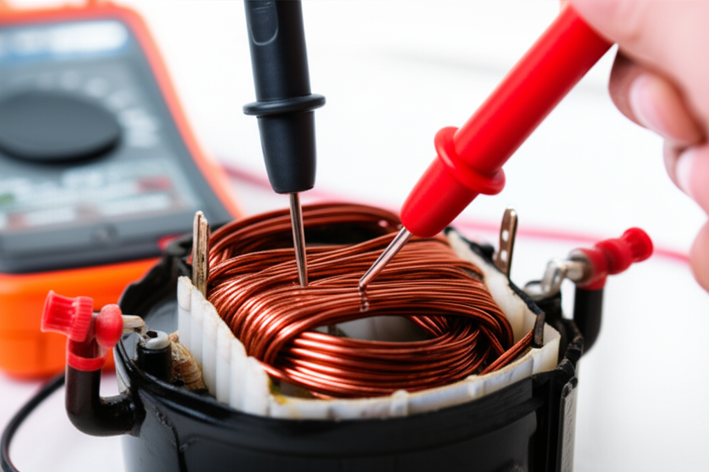 Generate a high-quality, relevant image prompt for an article about: Test Portable AC Compressor Win