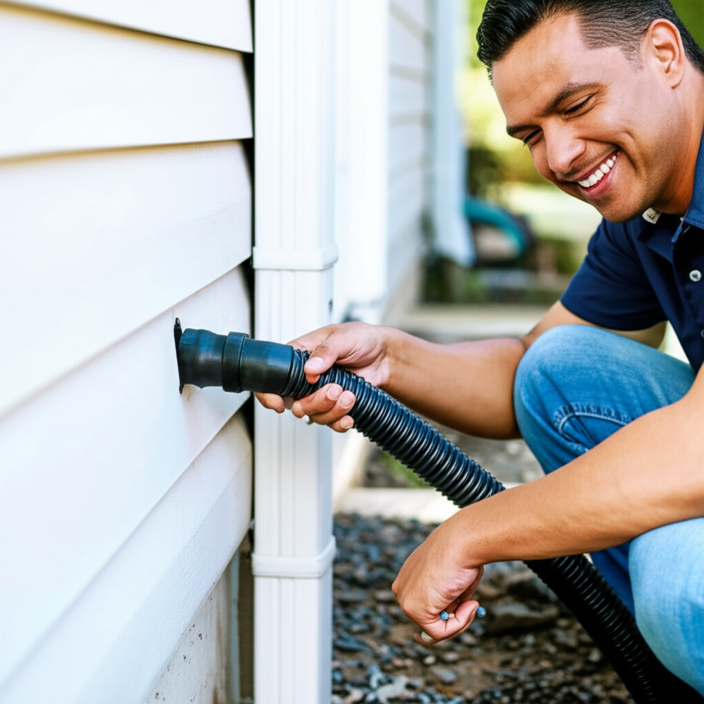 Generate a high-quality, relevant image prompt for an article about: Unclog AC Drain Line: Effortles