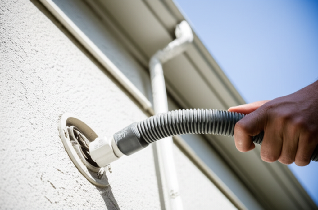Generate a high-quality, relevant image prompt for an article about: Unclog AC Drain Line: Effortles