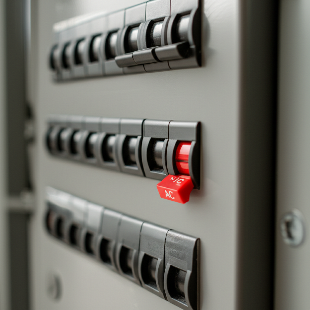 Generate a high-quality, relevant image prompt for an article about: Reset AC Breaker: Effortless Fi