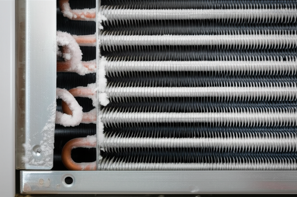 Generate a high-quality, relevant image prompt for an article about: Fix AC Frozen Coil: Effortless