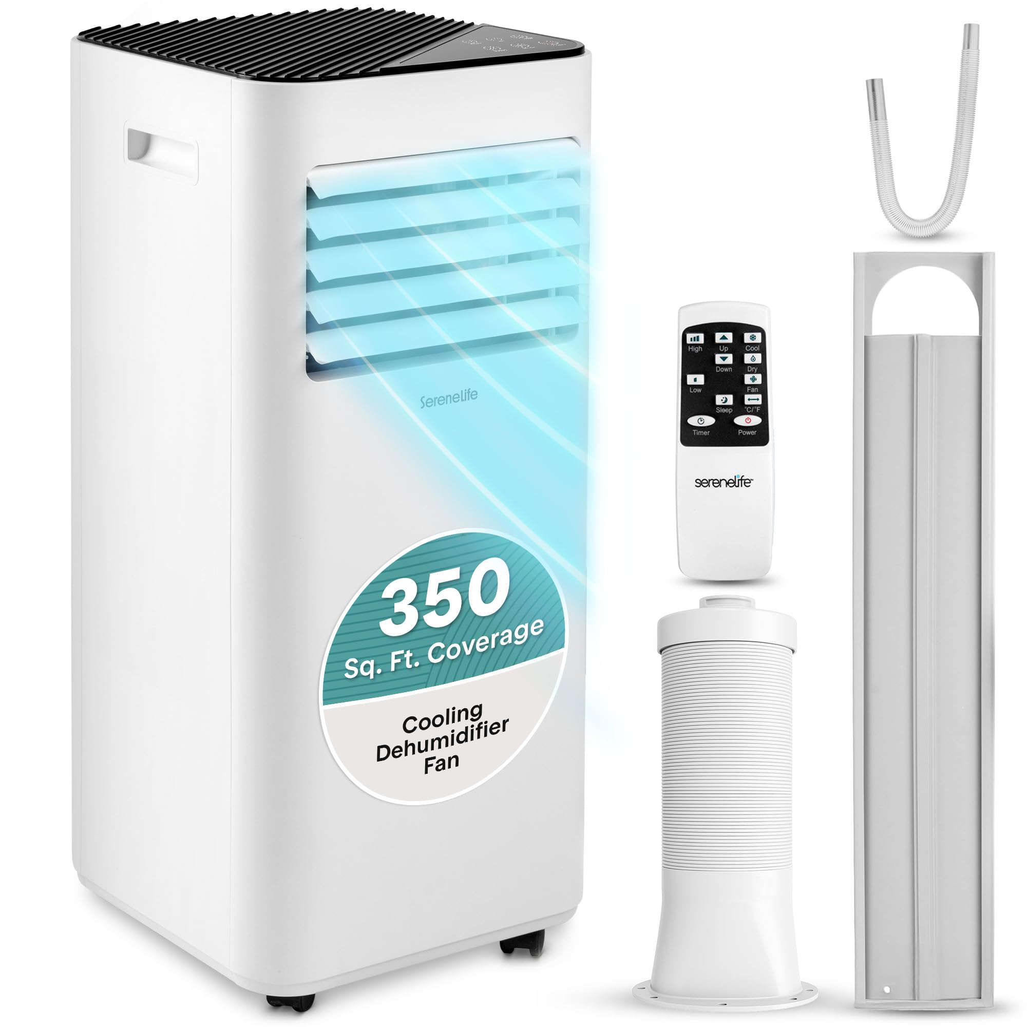 SereneLife Portable Conditioner, 8000 BTU 3-in-1 Compact Standing Air Conditione