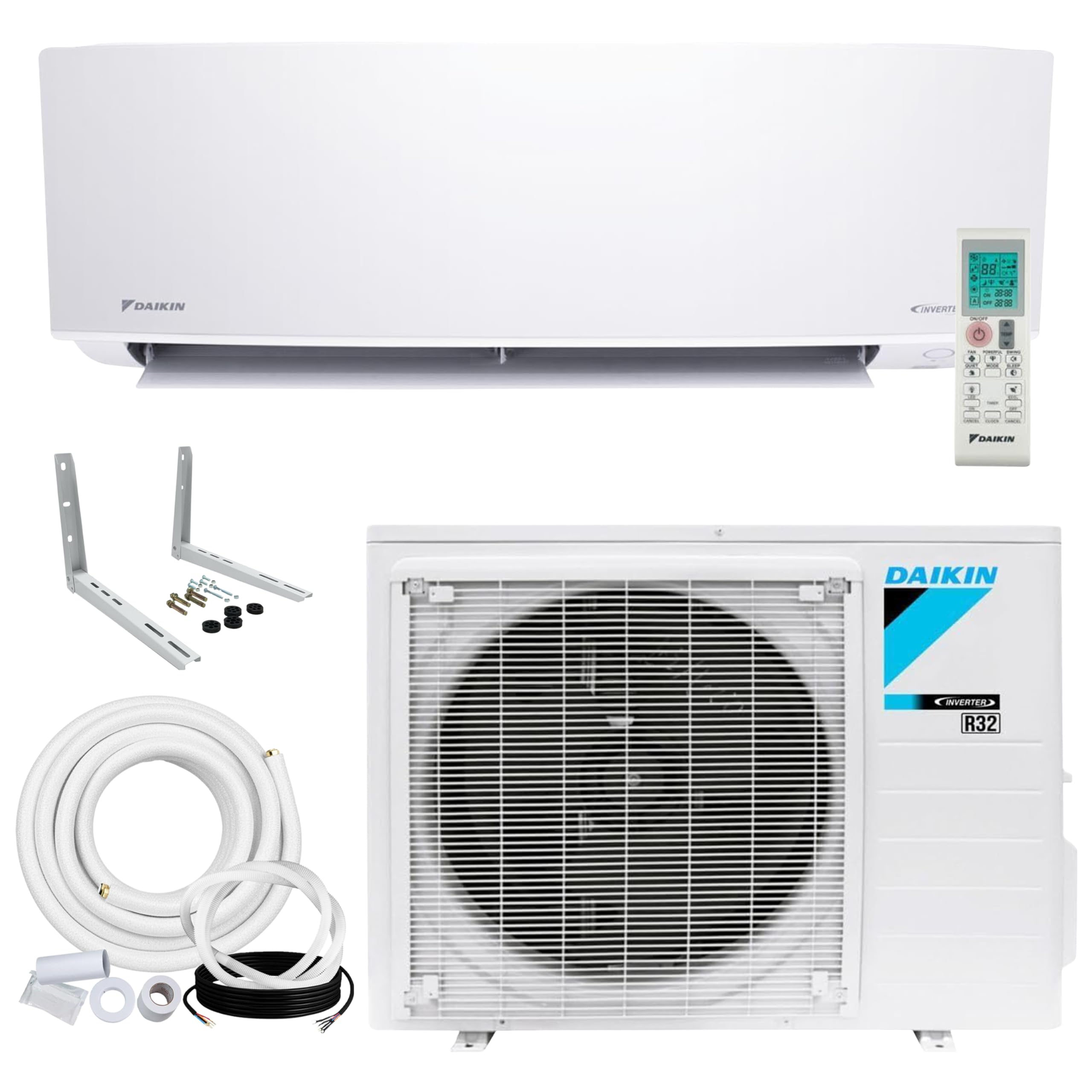 Daikin 12,000 BTU 18 SEER2 Entra R32 Series Ductless Mini Split Heat Pump System