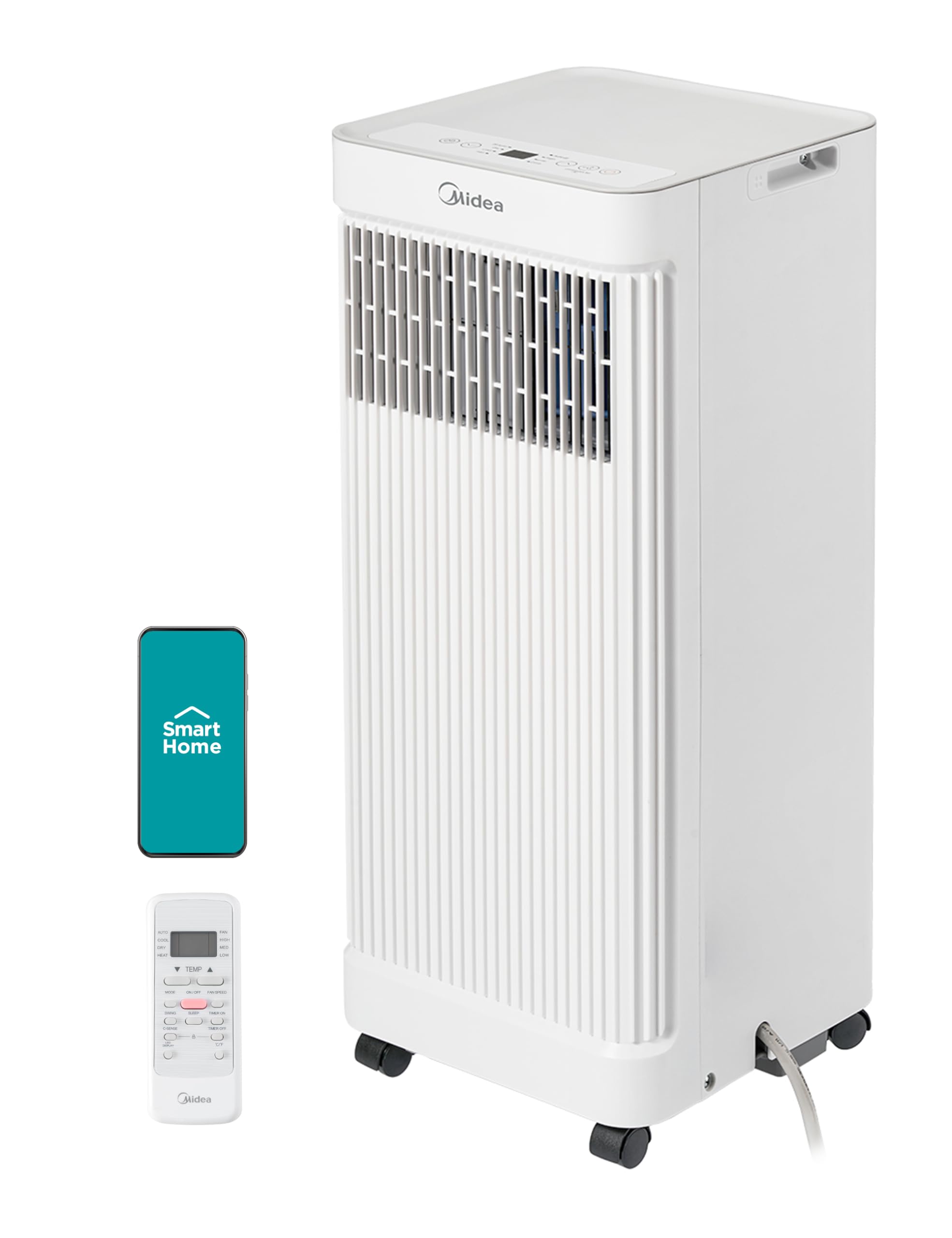 Midea 8,500 BTU ASHRAE  Portable Air Conditioner, Smart Control, Cools up to 150