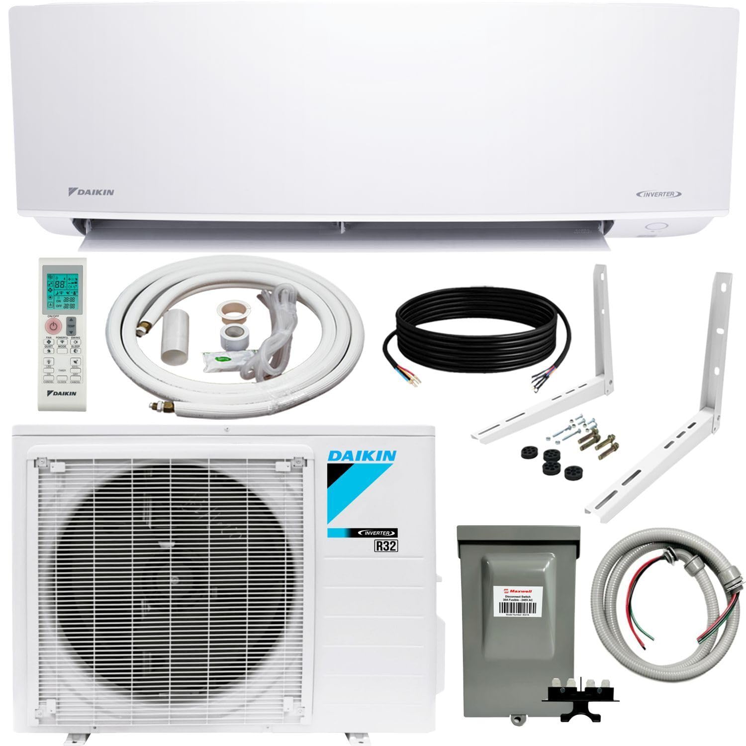 Daikin 9,000 Btu 21 SEER2 Oterra Series Ductless Mini-Split, Wall Mount Heat Pum