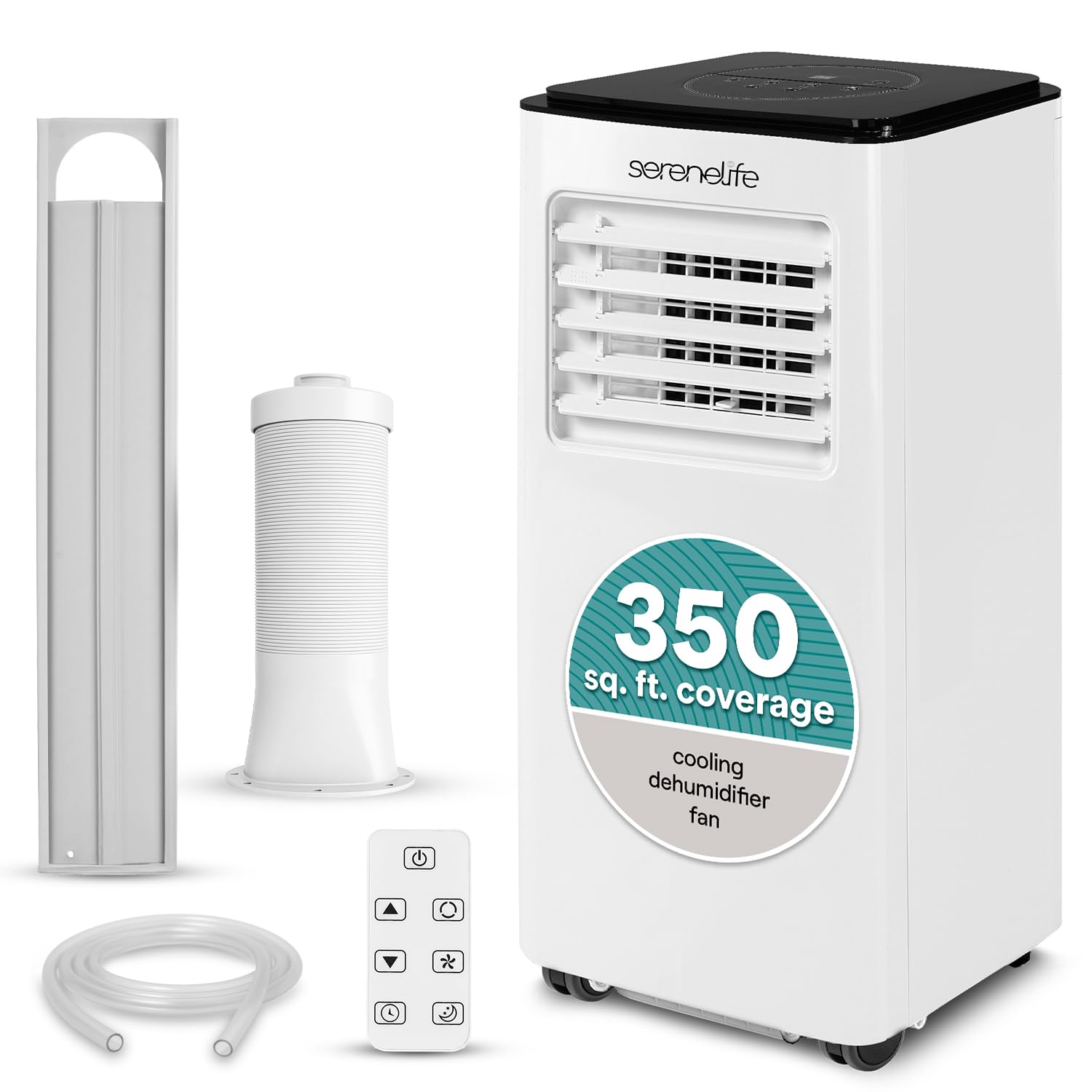 SereneLife 8000 BTU Portable Air Conditioner, Compact 3-in-1 Portable AC for Roo