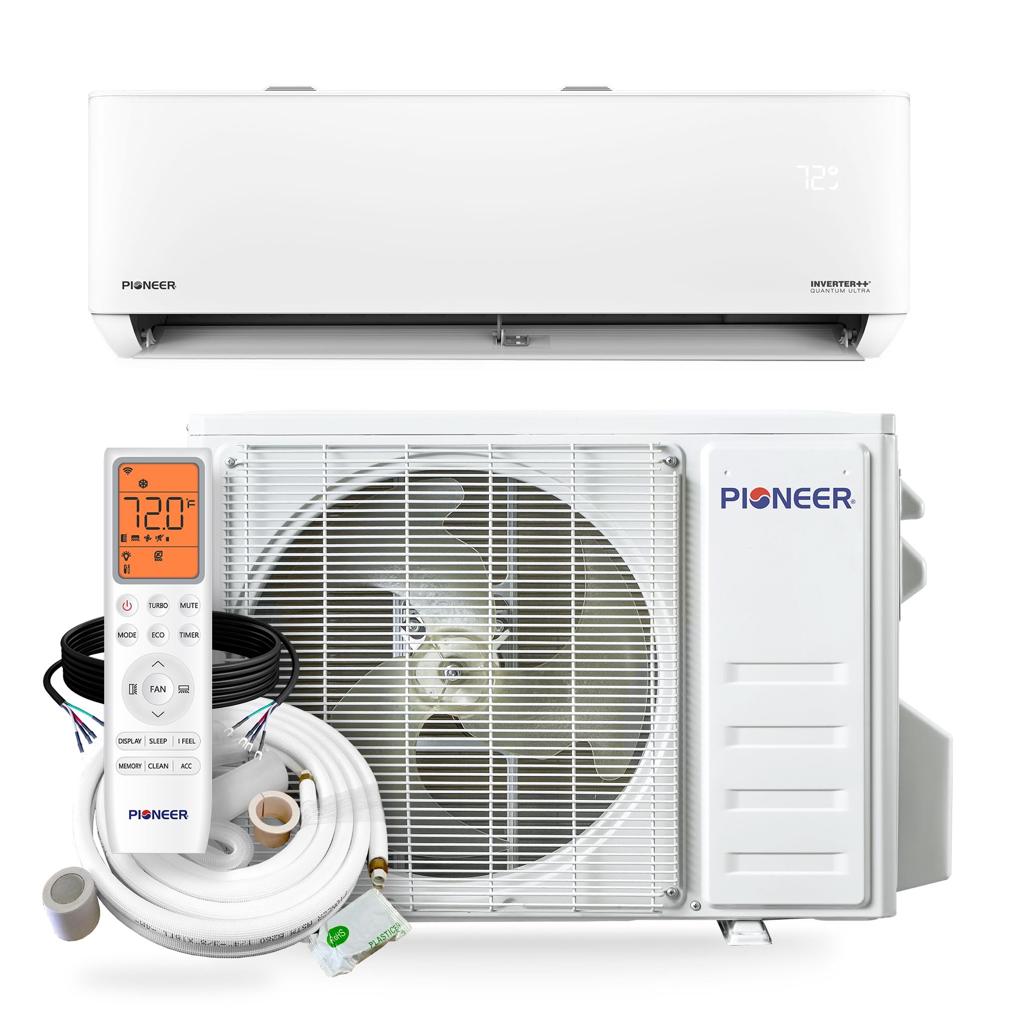 Pioneer Quantum Ultra 24,000 BTU 23 SEER2 230V High-Wall Ductless Energy-Star Mi