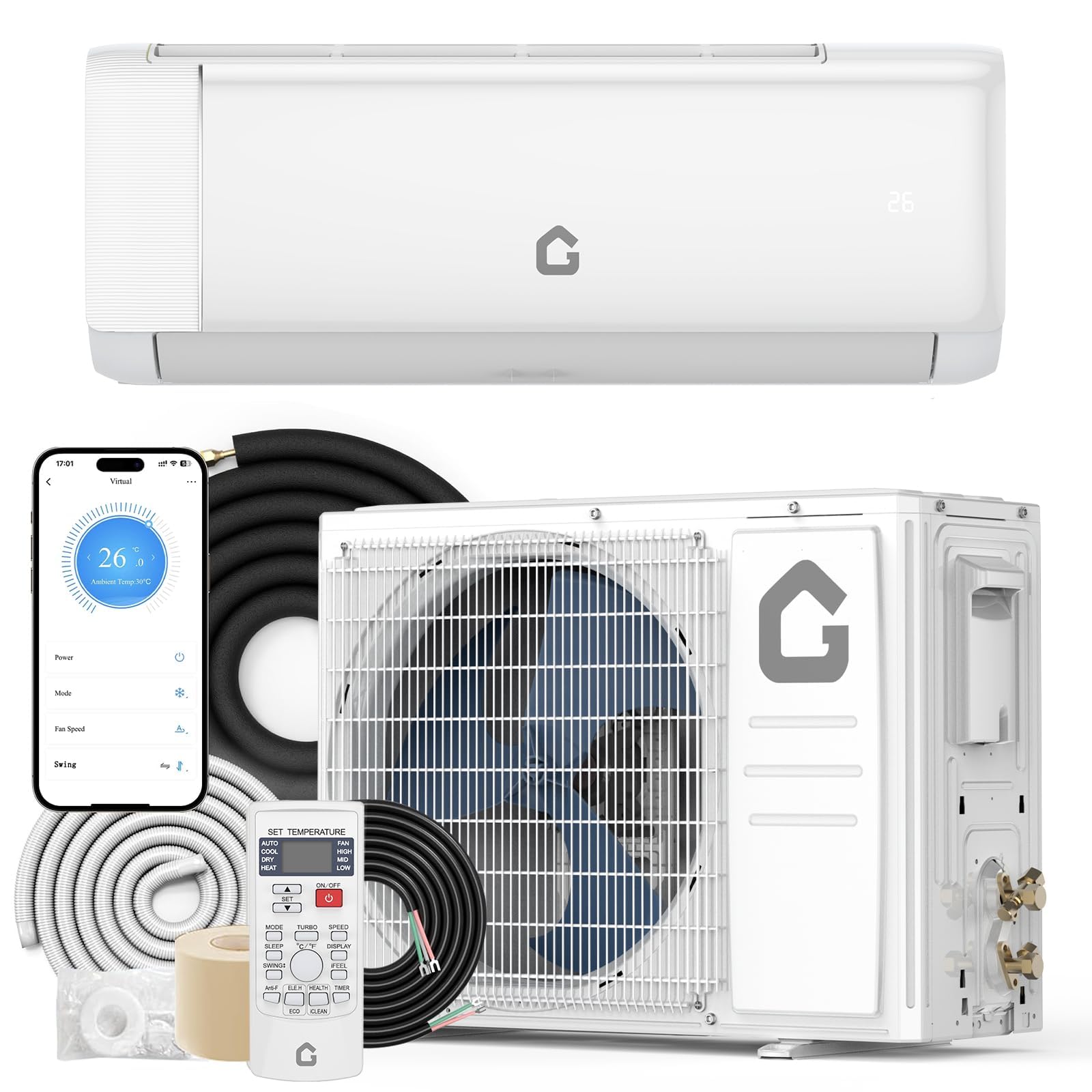 IDEALHOUSE 24,000 BTU Mini Split Air Conditioner and Heat Pump, 21 SEER2 Ultra Q