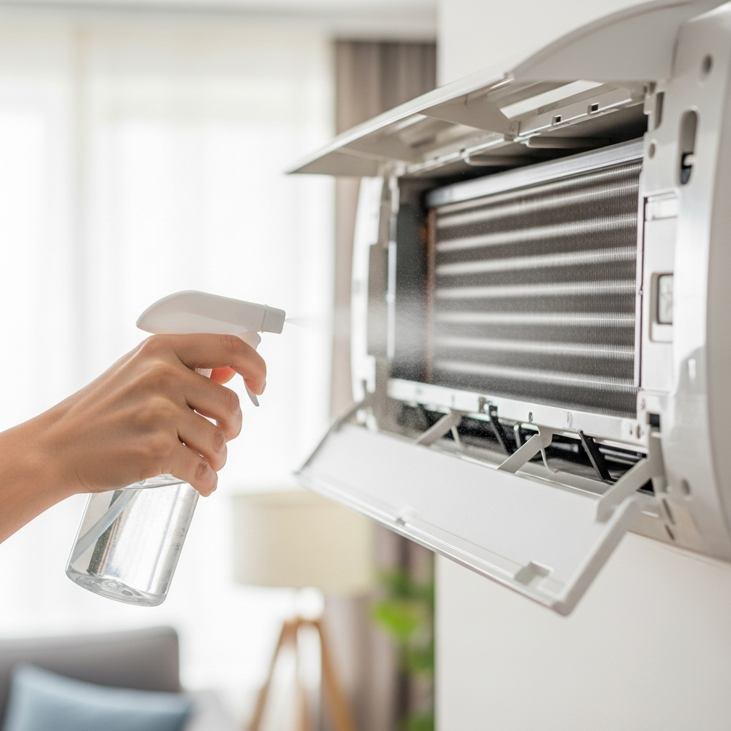 Generate a high-quality, relevant image prompt for an article about: Deodorize AC Unit: Effortless G