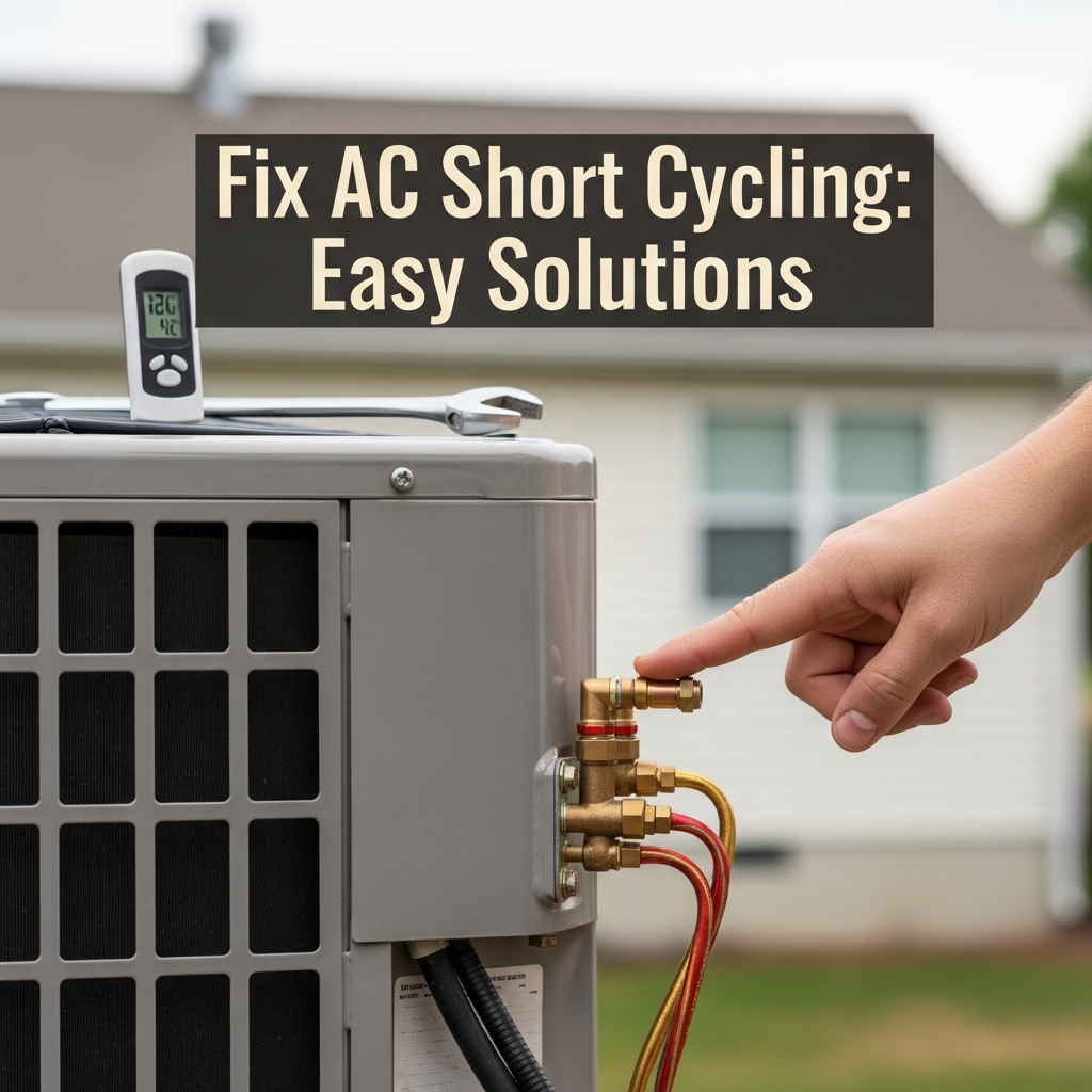 Generate a high-quality, relevant image prompt for an article about: Fix AC Short Cycling: Easy Solu