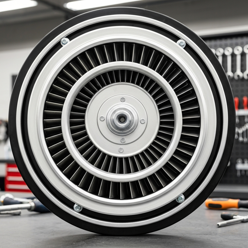 Generate a high-quality, relevant image prompt for an article about: Clean AC Blower Wheel: Effortle