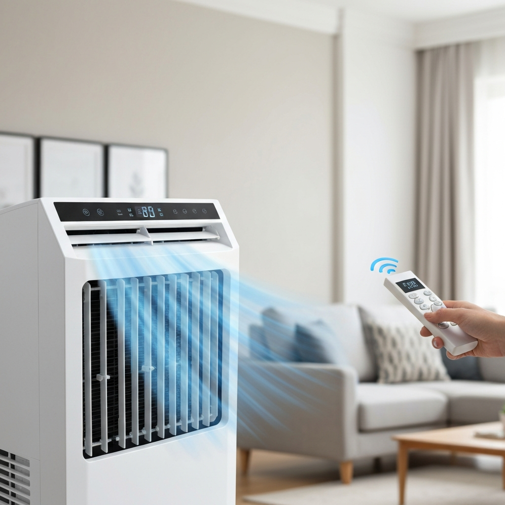 Generate a high-quality, relevant image prompt for an article about: Fix AC Not Cooling: Effortless