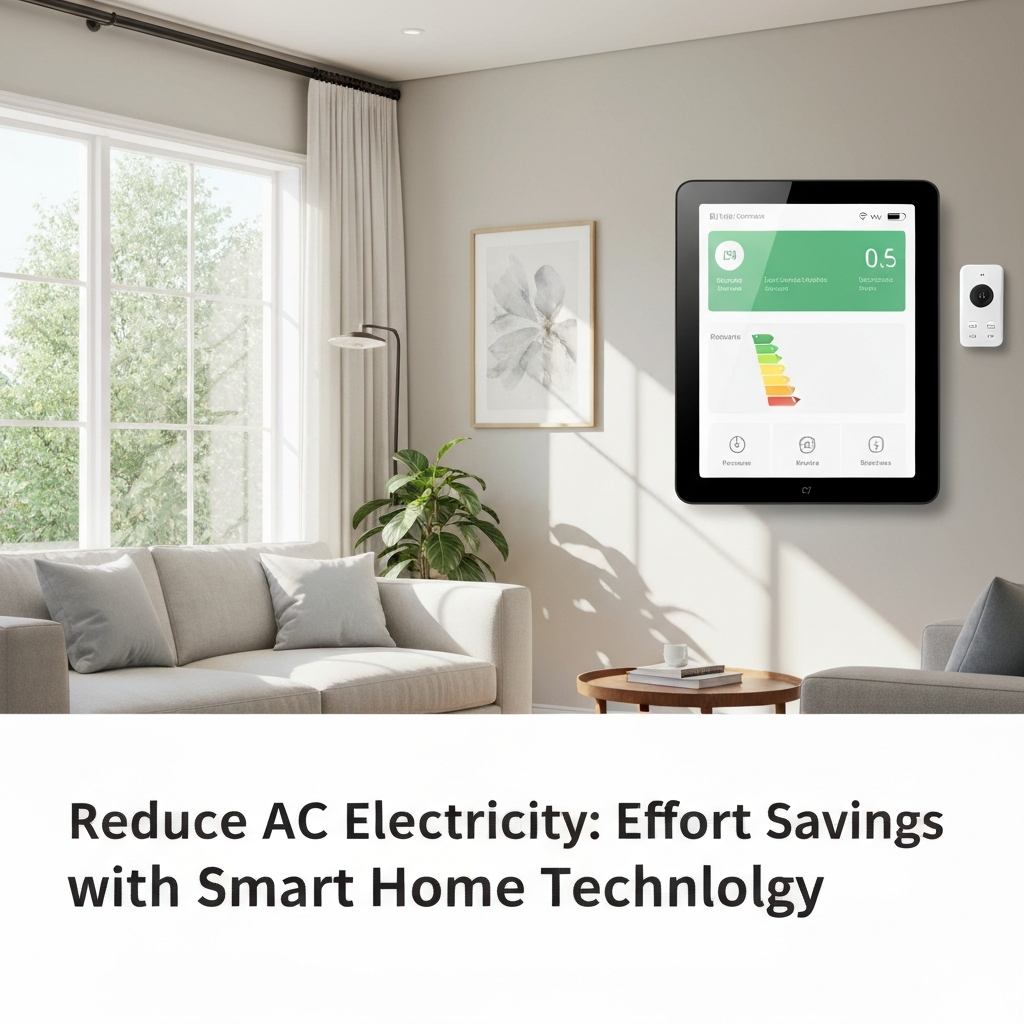 Generate a high-quality, relevant image prompt for an article about: Reduce AC Electricity: Effortle