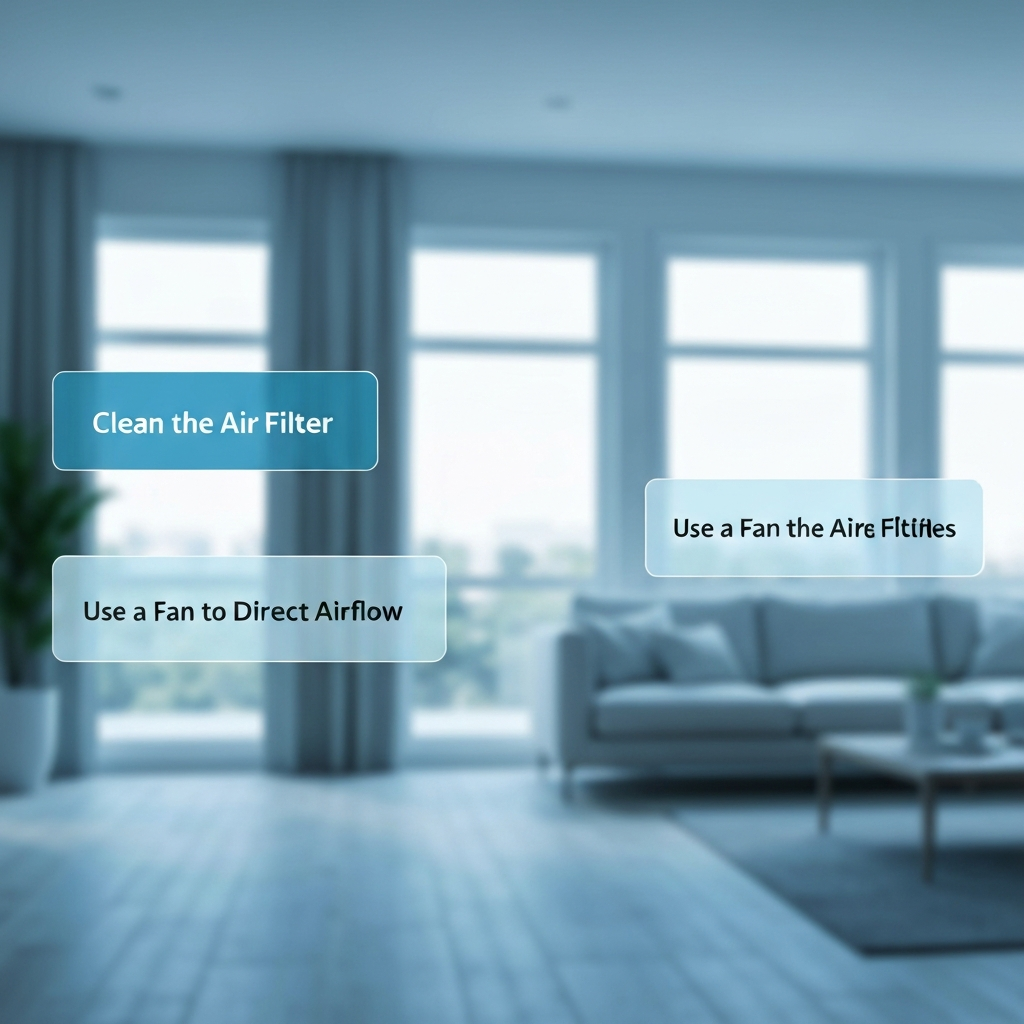 Generate a high-quality, relevant image prompt for an article about: Improve AC Cooling: Effortless