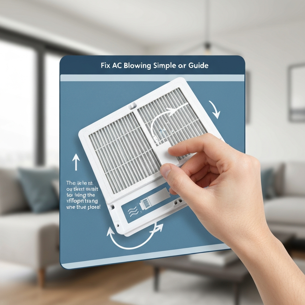 Generate a high-quality, relevant image prompt for an article about: Fix AC Blowing Hot Air: Effortl