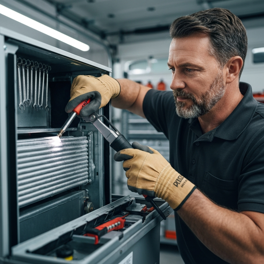 Generate a high-quality, relevant image prompt for an article about: Fix Frozen AC Coil: Effortless