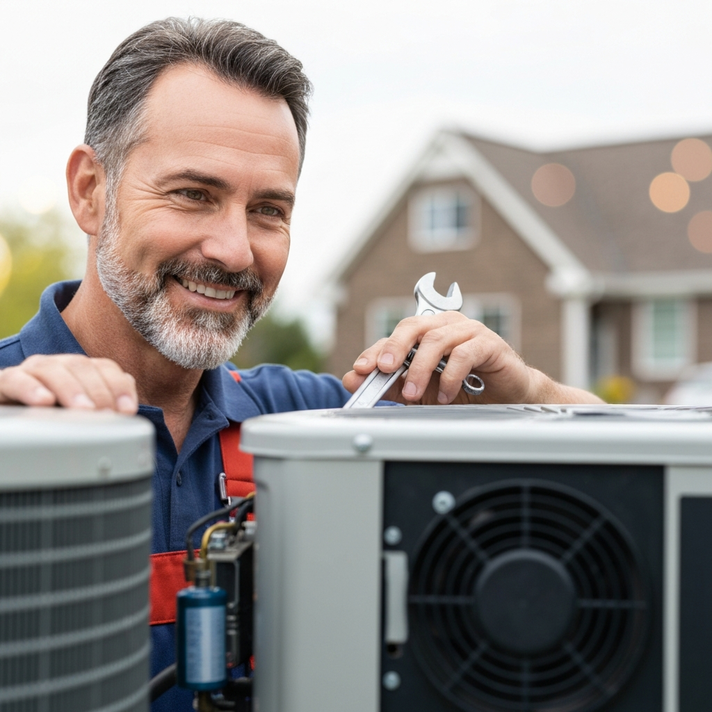 Generate a high-quality, relevant image prompt for an article about: Quiet Noisy AC: Easy Fixes