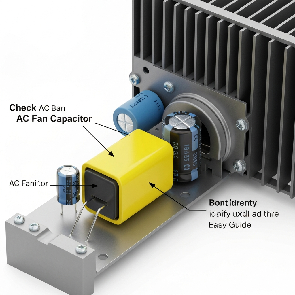Generate a high-quality, relevant image prompt for an article about: Check AC Fan Capacitor: Easy Gu
