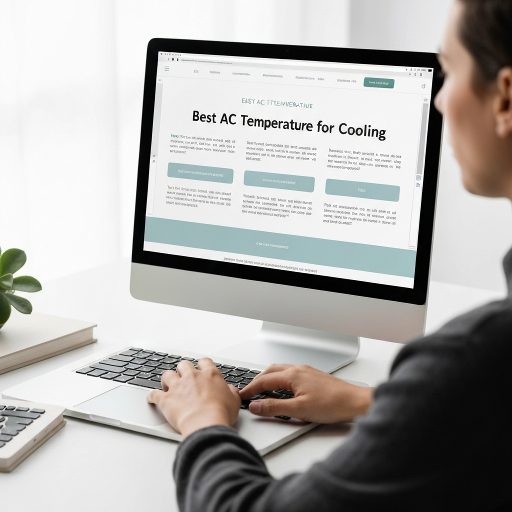 Generate a high-quality, relevant image prompt for an article about: Best AC Temp for Cooling: Easy