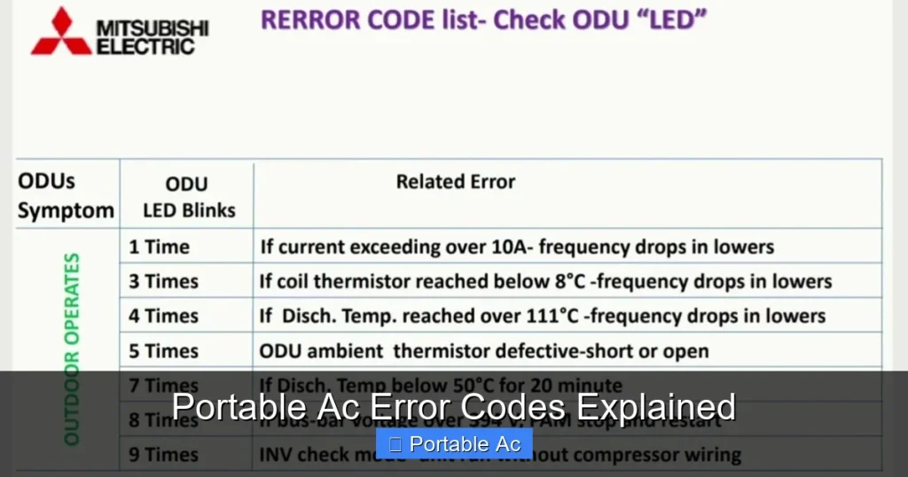 Portable Ac Error Codes Explained