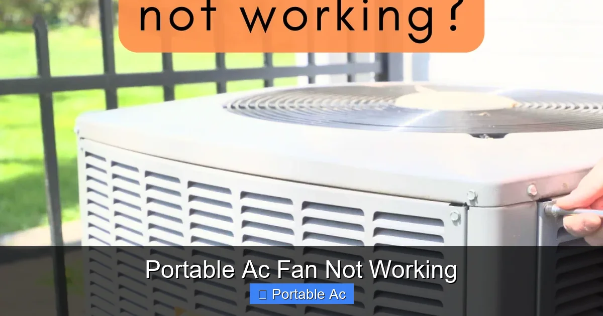 Portable Ac Fan Not Working