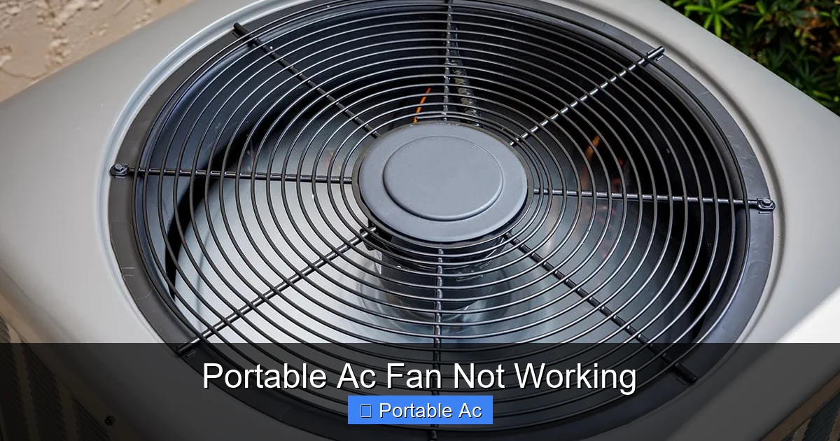 Portable Ac Fan Not Working