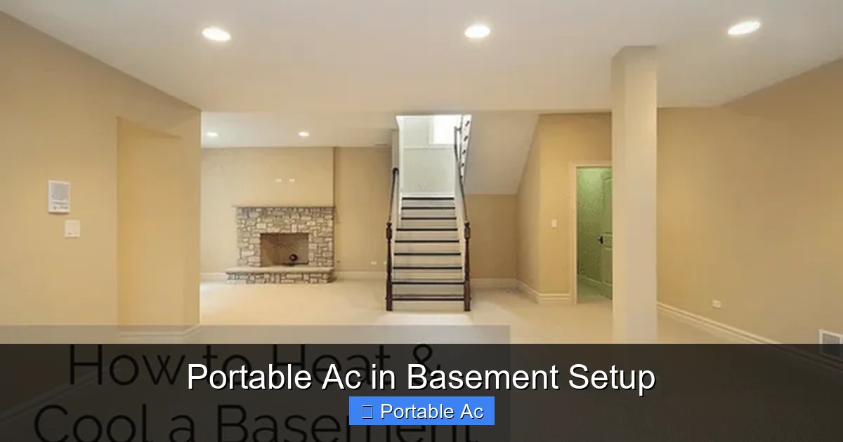 Portable Ac in Basement Setup