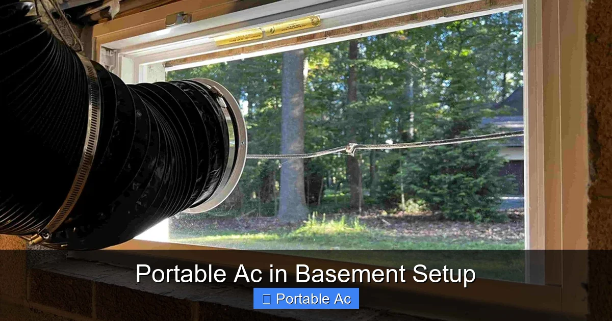 Portable Ac in Basement Setup