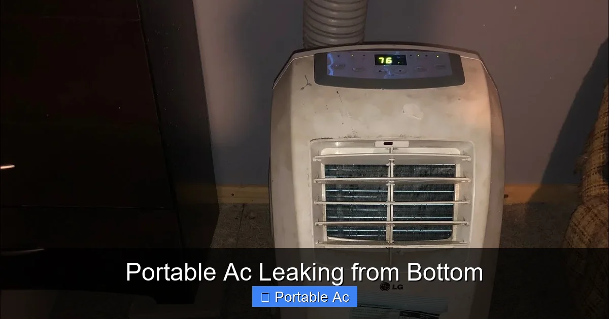 Portable Ac Leaking from Bottom