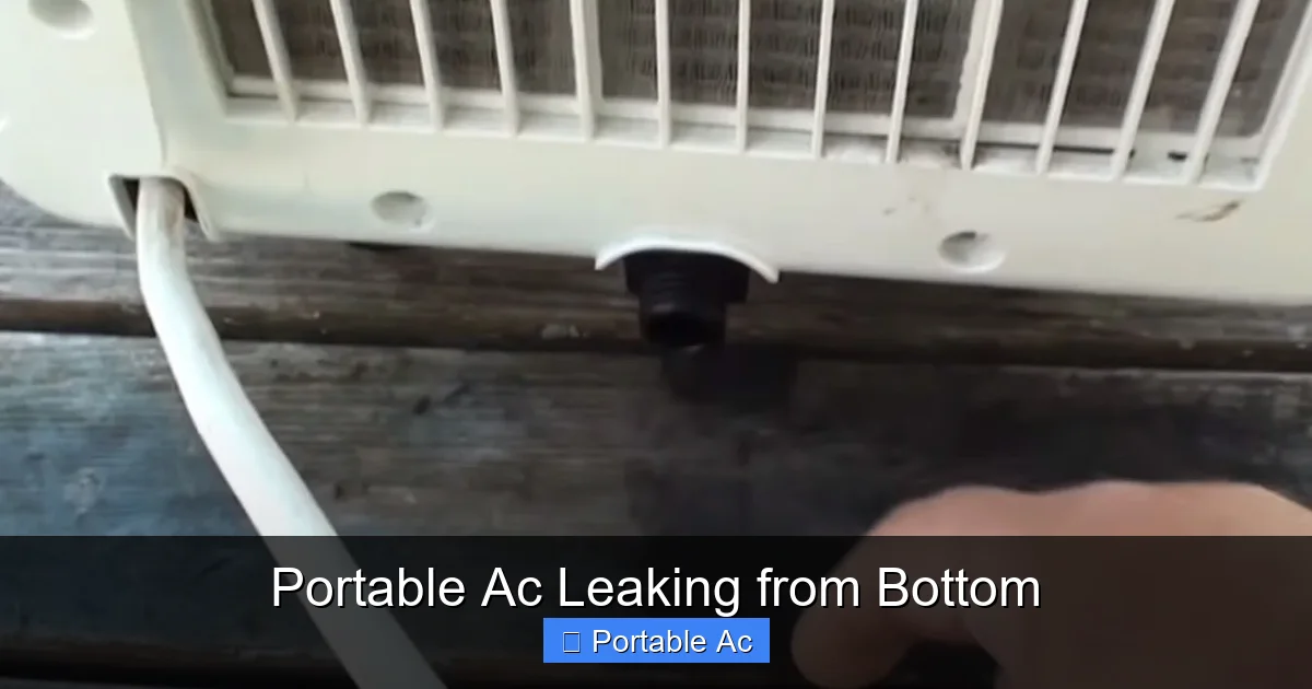 Portable Ac Leaking from Bottom