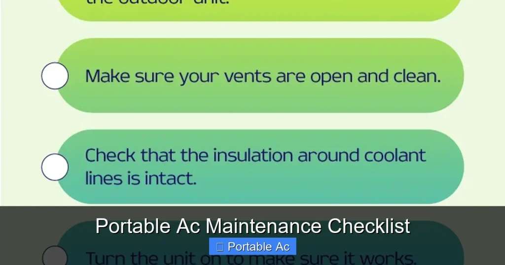 Portable Ac Maintenance Checklist