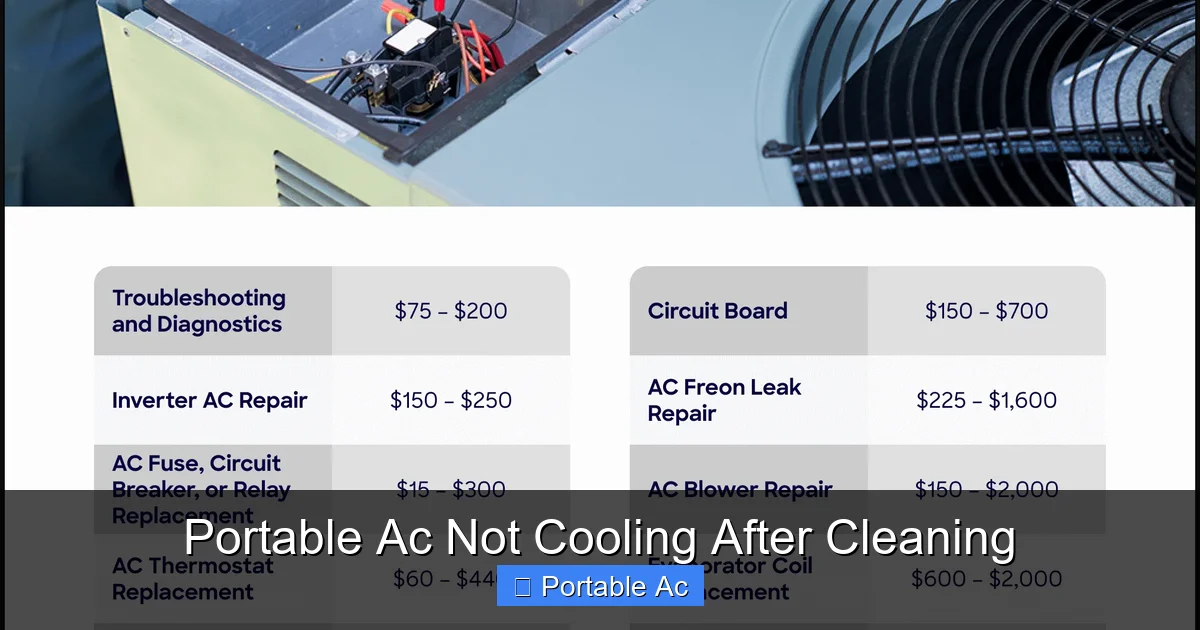 Portable Ac Not Cooling After Cleaning