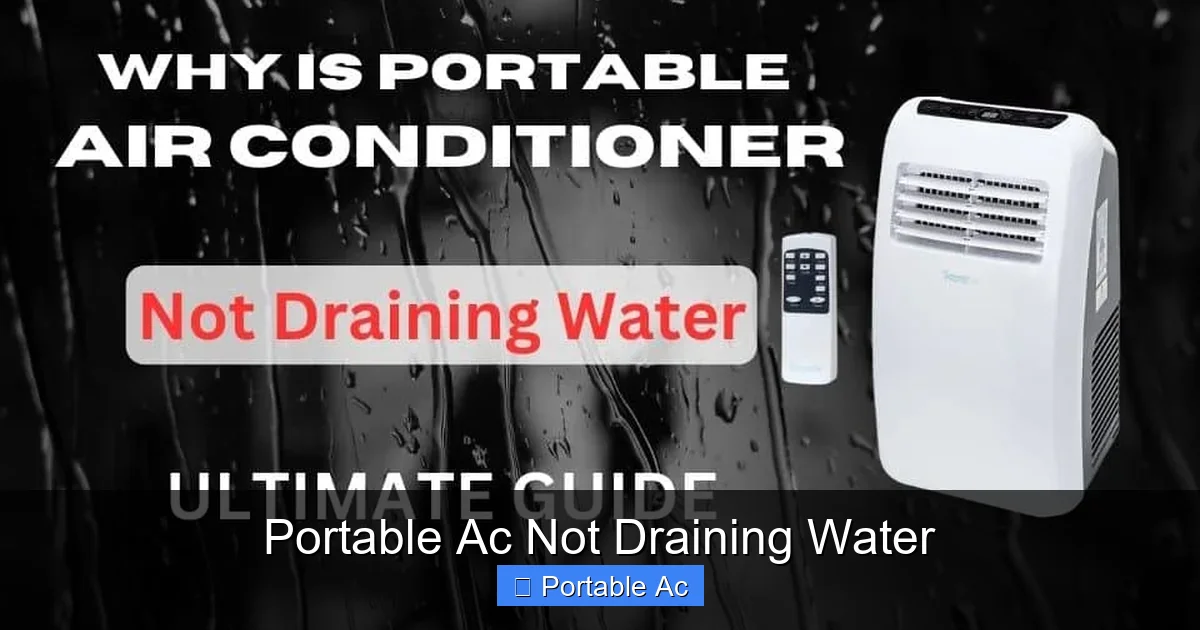 Portable Ac Not Draining Water