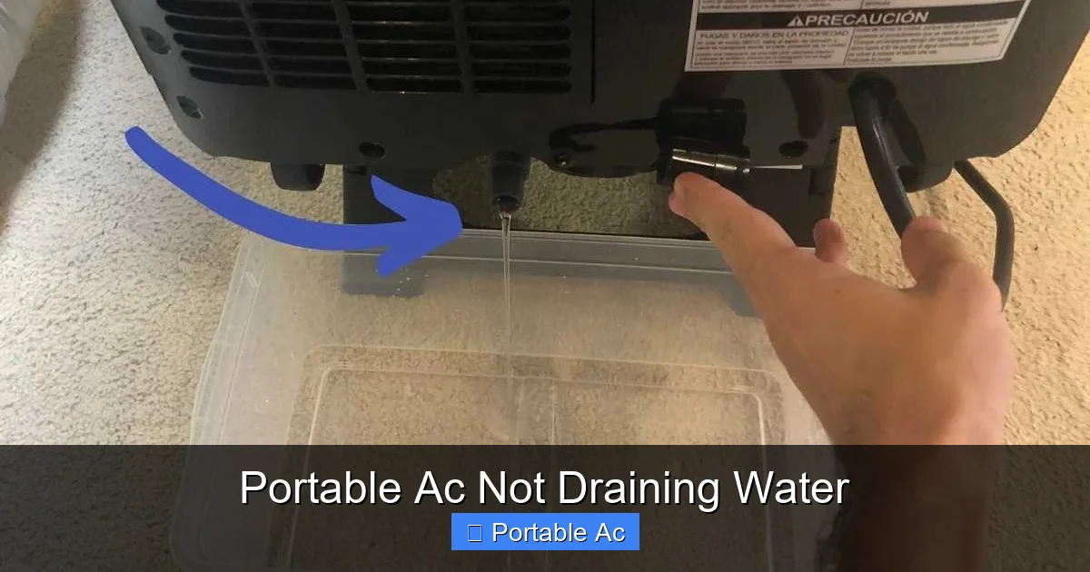 Portable Ac Not Draining Water