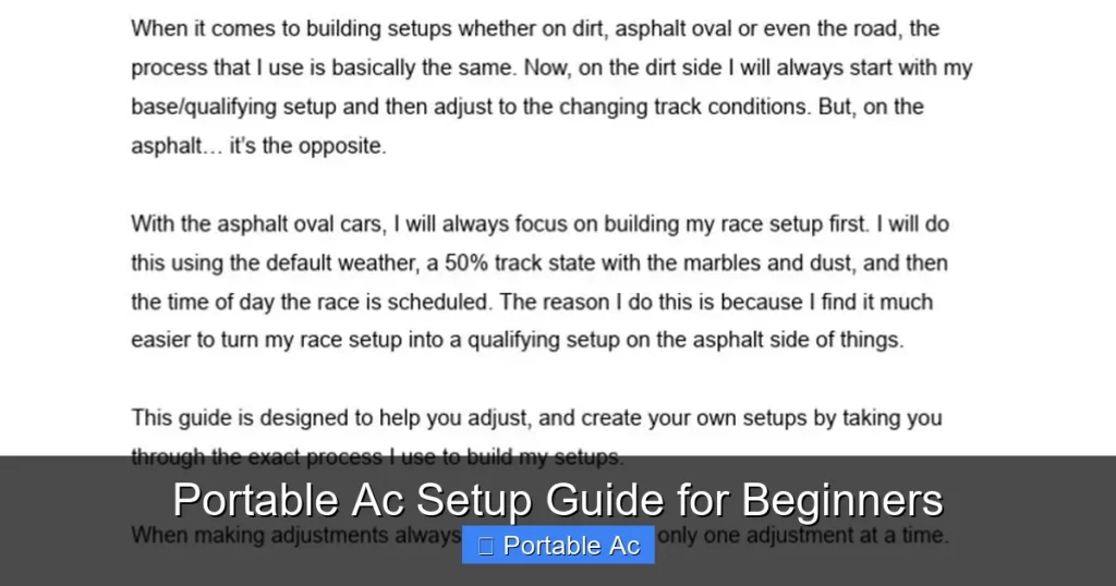 Portable Ac Setup Guide for Beginners