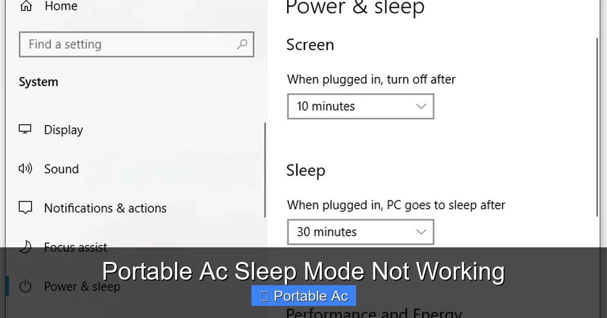 Portable Ac Sleep Mode Not Working