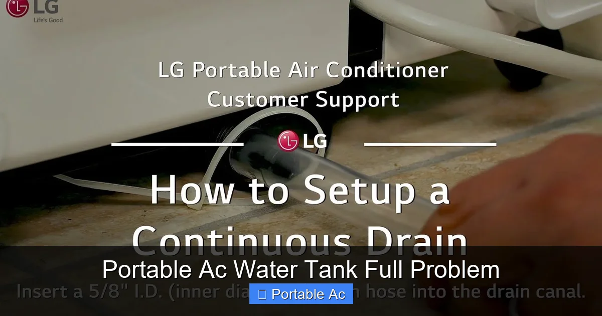 Portable Ac Water Tank Full Problem