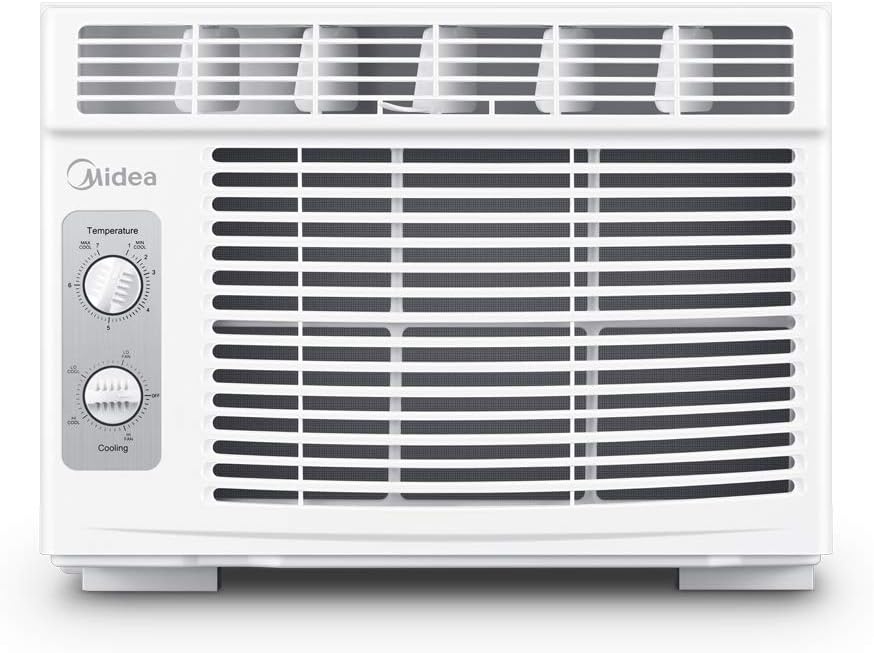 Midea 5,000 BTU Small Window AC for 150 Sq Ft, Mechanical Controls, Re